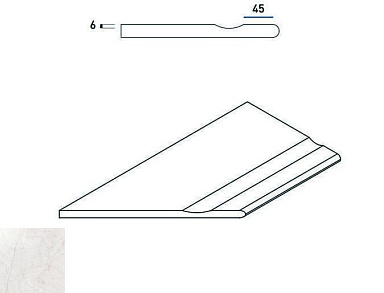 Бордюр Italon 620090000276 PURE BORDO SVASATO ROUND SX 30x60