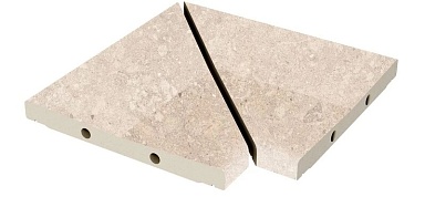 Керамогранит Kerastep Решетка угол из 2х частей Stone 548 Sand R11/C 300х300х30
