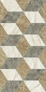 Декор Versace PF60014142 Tarsia Cubical Avorio Deco Lux 3D Rett 60x120