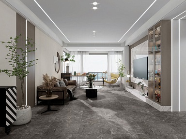 Керамогранит Global Tile GT1206020401LGR Verso Серый лаппатированный 60x120