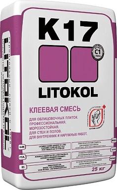 Клей LITOKOL Клей на цементной основе K17 LITOKOL 25кг