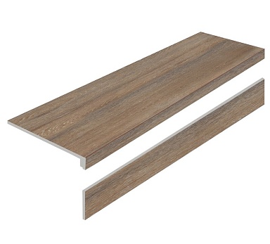 Staro Ступень L Amazon Wood Natural Matt с подступенником 32x120