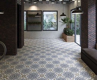 Керамогранит Etili Seramik Bursa Blue Pre-cut 45x45