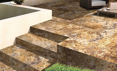Kirovit GSR0074 K Ступень Rusty Stone коричневая светлая граниль 1200х300х11
