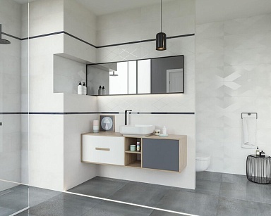 Paradyz Декор Wonder Grys 25х75