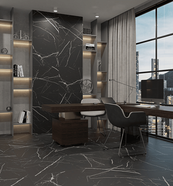 Керамогранит PrimaVera CR125 Oltan Black Techno Matt+Carving 60x60