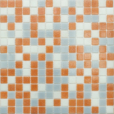Мозаика NSmosaic MIX13 стекло серо-розовый (сетка) 327x327