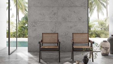 Керамогранит Vitra K958008R0001VTER ArtWall Цветы Серый Матовый Ректификат 60x120