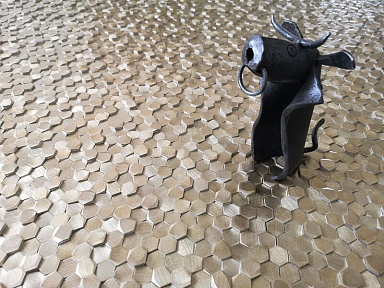Мозаика Caramelle Mosaic Aluminium 3D Hexagon Gold 8x14x6 29.7x30.6