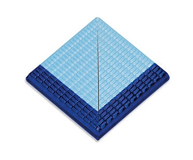 Ступень Serapool 21271 DK Petit Carre Наружный угол плитки с буртиком Cobalt-Light Blue 12x12
