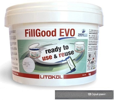 Смеси и затирки LITOKOL Fillgood Evo FILLGOOD EVO F.125 GRIGIO CEMENTO 2 кг
