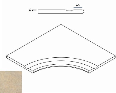 Бордюр Italon 620090000244 SAND BORDO SVASATO ANGOLARE ROUND 30 60x60
