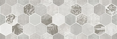 LB-Ceramics 1664-0197 Декор Гексацемент светло-серый 20х60