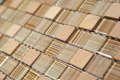 Natural MSD-428 (MSDH-428) мозаика Стекло+Мрамор 25,8х25,8 300x300