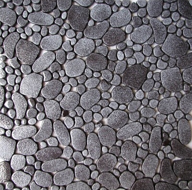 Мозаика Keramissimo E-047AS Gravel антрацит асфальтовый гравий Антислип 30.5x30.5