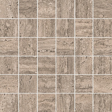 Kerama Marazzi KMD2MSA010GR Декор Про Травертин мозаичный бежевый тёмный матовый обрезной 30x30x0,9