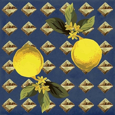 Декор Sant Agostino Giardino Blu Mix Luc 20x20