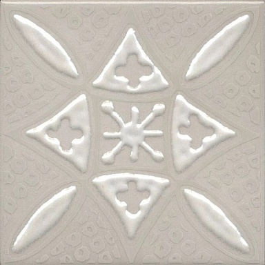 Kerama Marazzi KMD3STA018GN Декор Бахия 2 серый светлый глянцевый 9,8x9,8x0,7