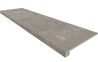 Estima Комплект Ступень BR03 Bernini Grey 33x120 неполированная с бортиком + Подступенок 14,5x120