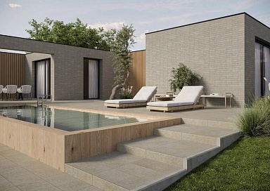Ступень Paradyz Eremite Crema Stopnica Prosta Struktura Mat 30x60