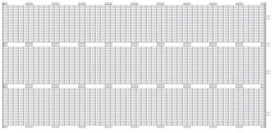 Керамогранит Serapool IP900 Фарфоровая решетка с сетчатой поверхностью Petit Carre Unglazed 24,5x49,5
