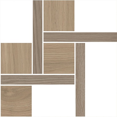 Kerama Marazzi T056/SG643820 Декор Альберони 2 мозаичный коричневый светлый матовый обрезной 27,5x27,5x0,9