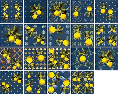 Декор Sant Agostino Giardino Blu Mix Luc 20x20