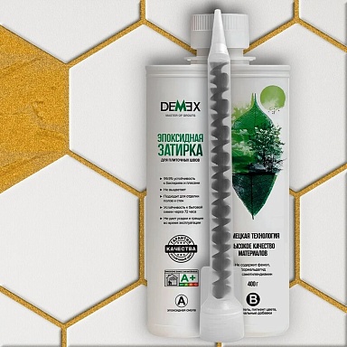 Смеси и затирки Demex Глянцевая двухкомпонентная эпоксидная затирка 008 Сверкающее золото