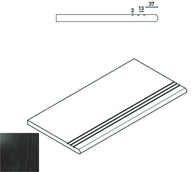 Ступень Italon 620040000028 CARBON GRADINO ROUND GRIP 30x60