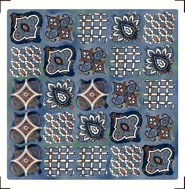 Панно Kerama Marazzi KMP3STA010M6X Панно Арабески Марокко 1 (из 6 частей 6,5x6,5) 10x25x6,9