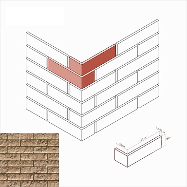 Искусственный камень White Hills 400-45 Толедо Угол 8.5х25x7.5