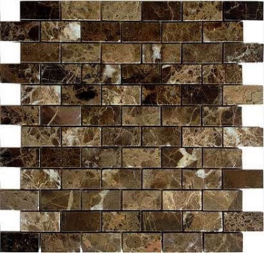 Мозаика Caramelle Mosaic Pietrine Emperador Dark POL 2.3x4.8 29.8x29.8