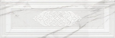 Kerama Marazzi 14041R/3F Декор Прадо белый панель глянцевый обрезной 40x120