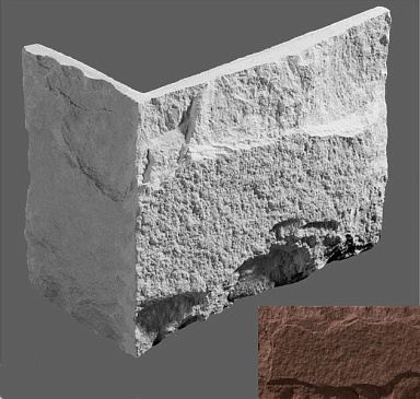 Искусственный камень Leonardo Stone Угловой элемент Турин 709 17,6/7,4(26/12,5)x14.5x3