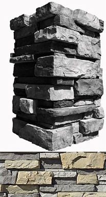 Искусственный камень White Hills 150-85 Уайт Клиффс угол 10x28,5x10 (8,5x24x10)
