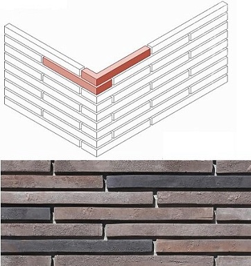 Искусственный камень White Hills 694-65 Реген брик Design угол 6,7-7,5 / 32,5-33,5 (7 / 33) x 4