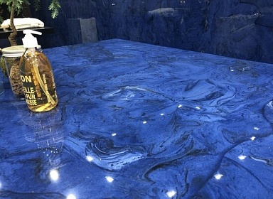 Керамогранит Laminam LAMFF00715_IT Fluido Solido Blu Lucidato 12+ 1620x3240