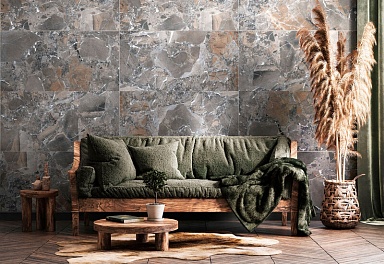 Керамогранит Global Tile GT120606813MCR Opera Серый карвинг 60x120