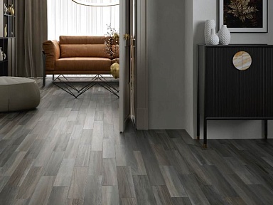 Керамогранит Kerama Marazzi SG350800R Ливинг Вуд серый темный обрезной 9.6x60