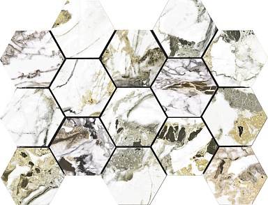 Декор Pamesa MALLA HEX CR LUX GROTTA ORO 32.5x22.5