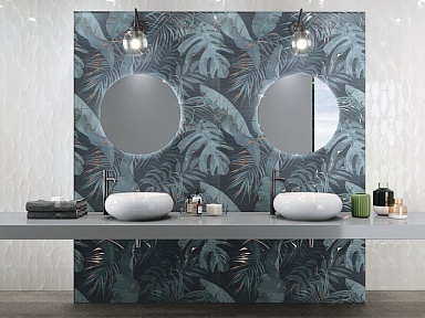 Панно Ape A036268 Decor Set (3) DEF Virnia Turquoise 40*120