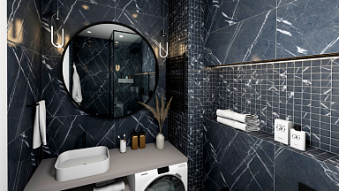 Керамогранит Absolut Gres AB 1070G Black Marquina gloss 1200x600