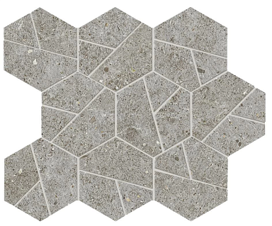 Мозаика Atlas Concorde Italy A7CZ Boost Stone Grey Mosaico Hex 25x28,5