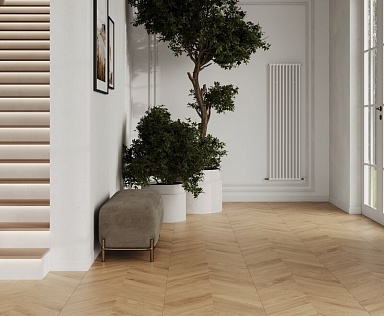 Керамогранит Laparet Wood Latina Miele Chevron бежевый матовый карвинг 60х120