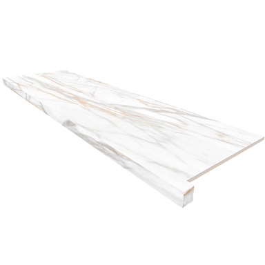 Декор Ametis by Estima Подоконник угловой SM02 Supreme Gold Неполированный с боковым выступом (правый) 33х120