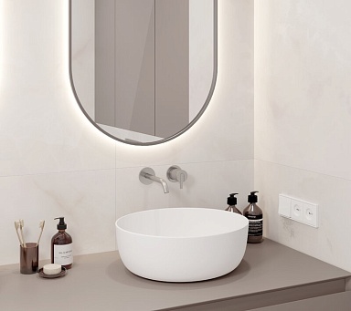Керамогранит Laparet LP6012G0541R Bernini Bianco белый глянцевые чернила 59,5х119,1