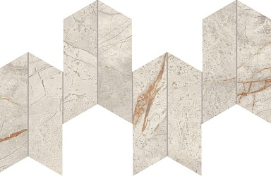 Мозаика Atlas Concorde Italy AYD4 Marvel Diva White Everest Mosaico Chevron Velvet 46,3х17,5