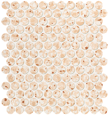 Мозаика FAP Ceramiche fRUC Glim Gemme Rosa Round Mosaico Matt 29,5х32,5