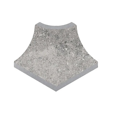 Kerastep Плинтус радиальный внешний угол Stone 551 Pearl R9 77х77x110х10