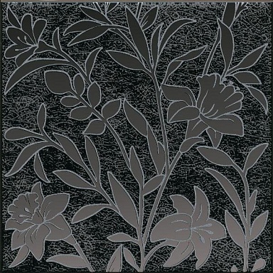 Декор Kerama Marazzi HGD/B568/5292 Барберино 4 чёрный глянцевый 20x20